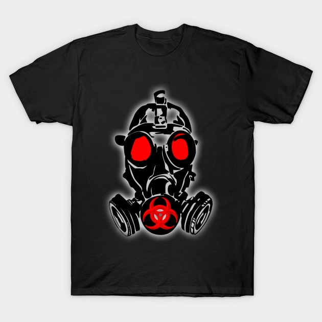 biohazard, gas mask T-Shirt by hottehue